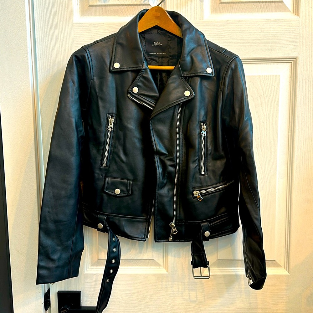 Zara faux leather jacket